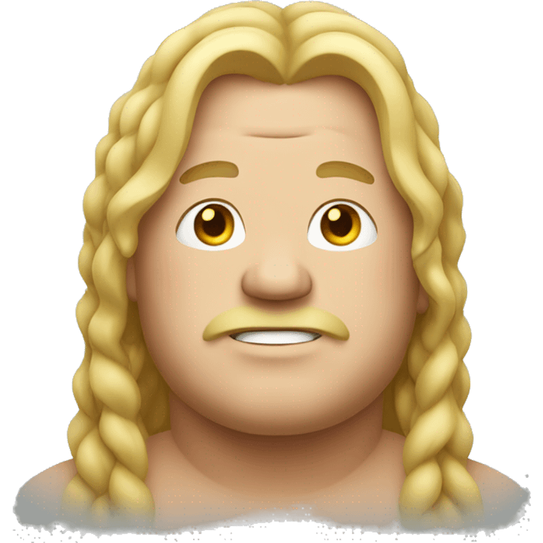 fat man with long hair emoji