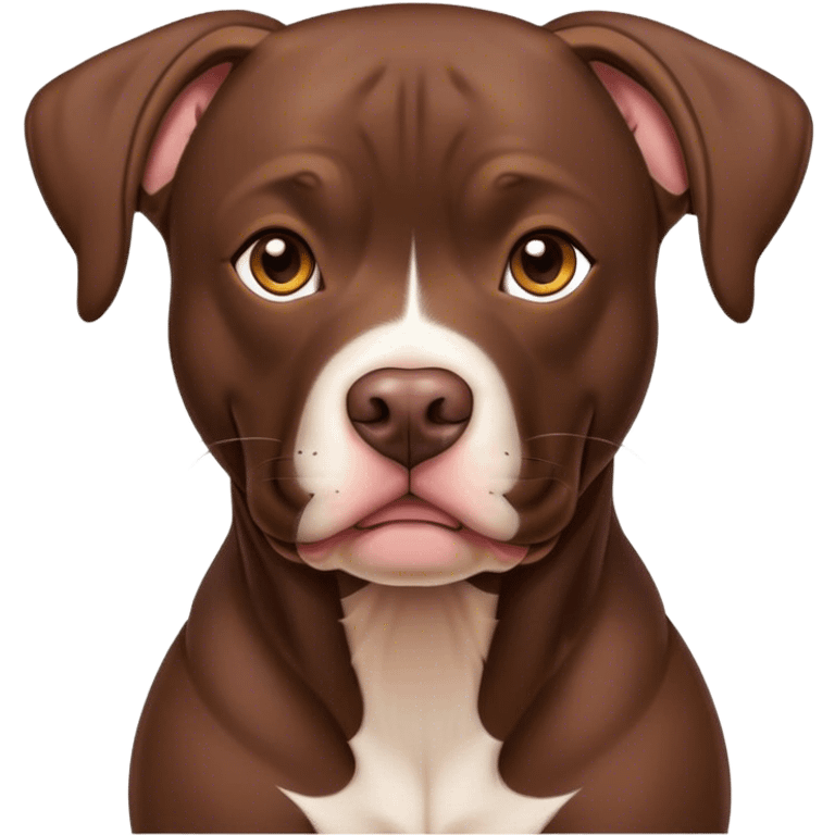 Chocolate lab American Pit Bull emoji