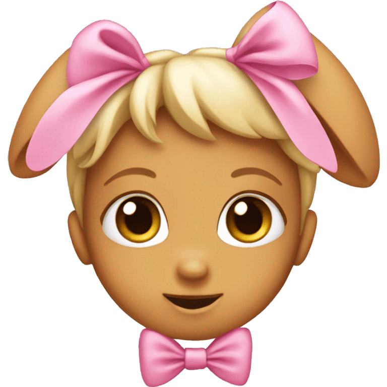 one pink bow bunny emoji