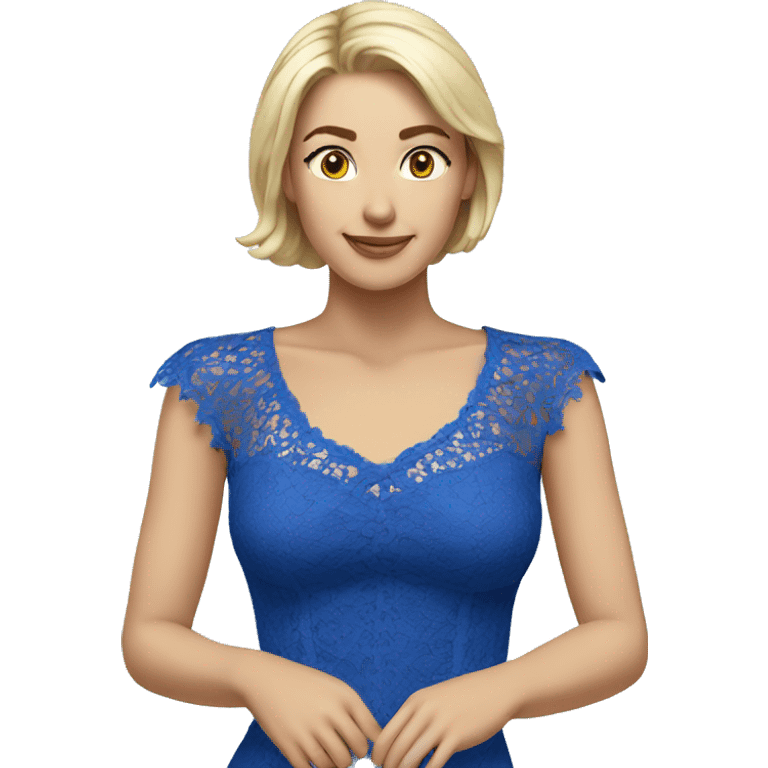 Royal blue lace top  emoji