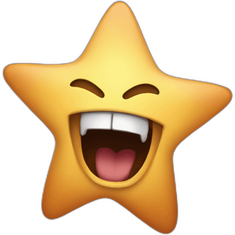 Screaming star emoji