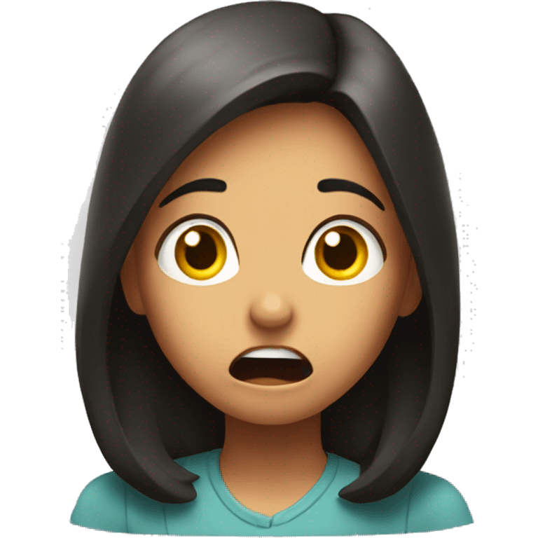 Girl being shocked emoji