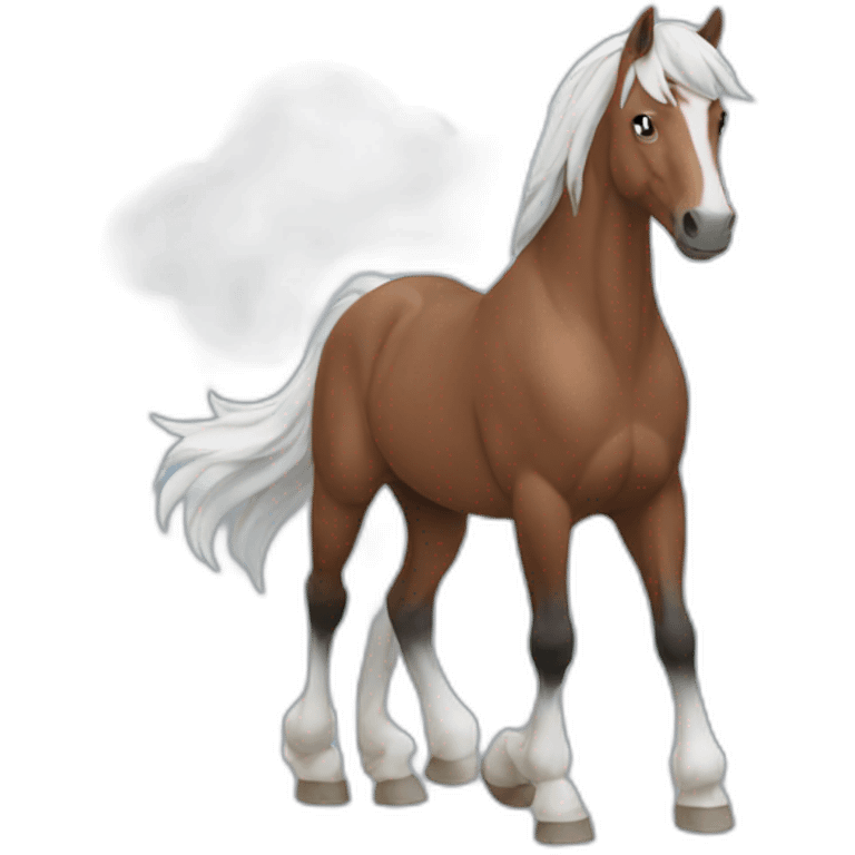 Horse with clouds emoji