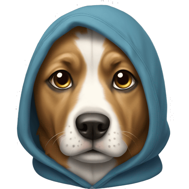 Dog with hoodie  emoji