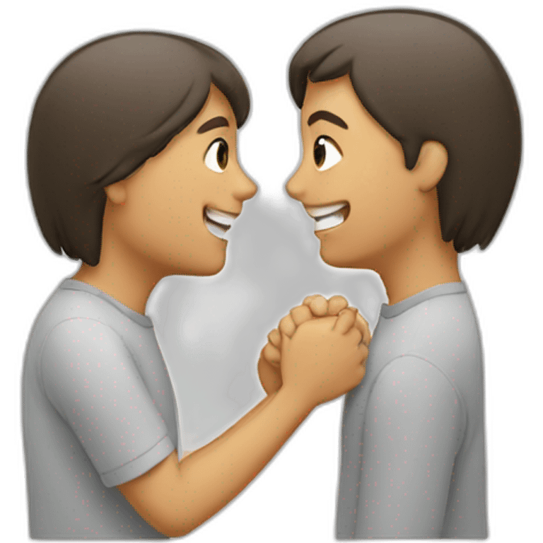 2 people greeting each other emoji