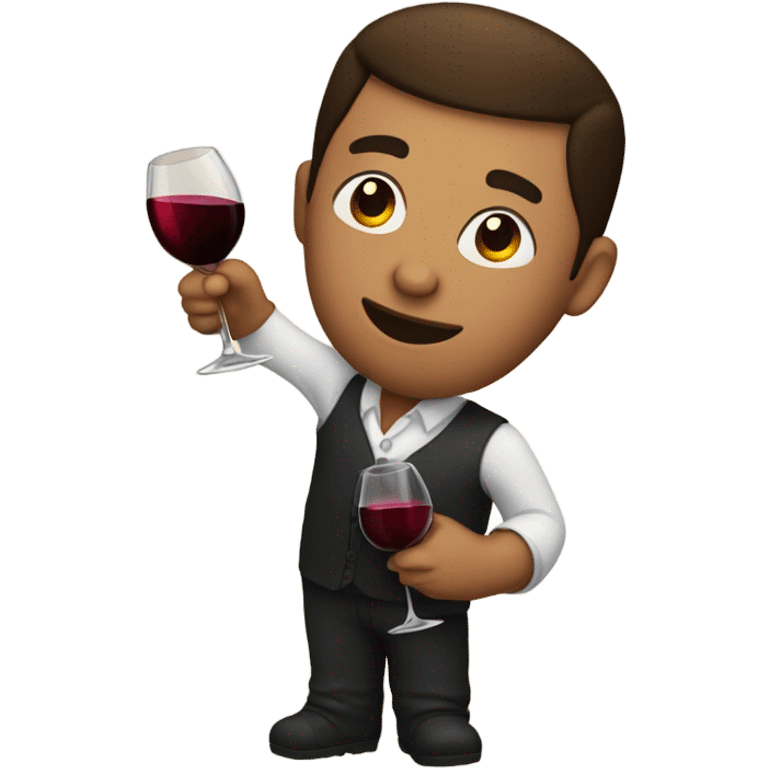 Me holding a glass of red wine emoji