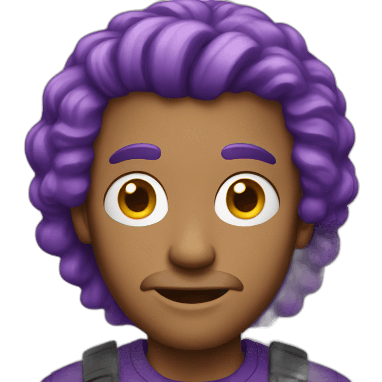 man with purple hair emoji