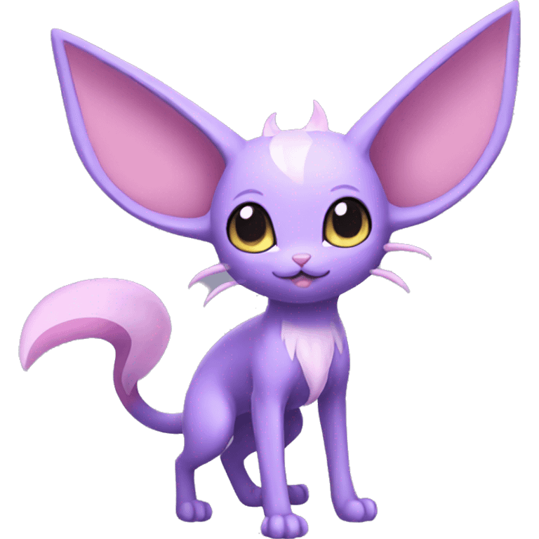 Kawaii Espeon full body emoji