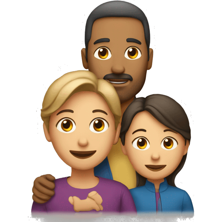 Padre y madre con un hijo emoji