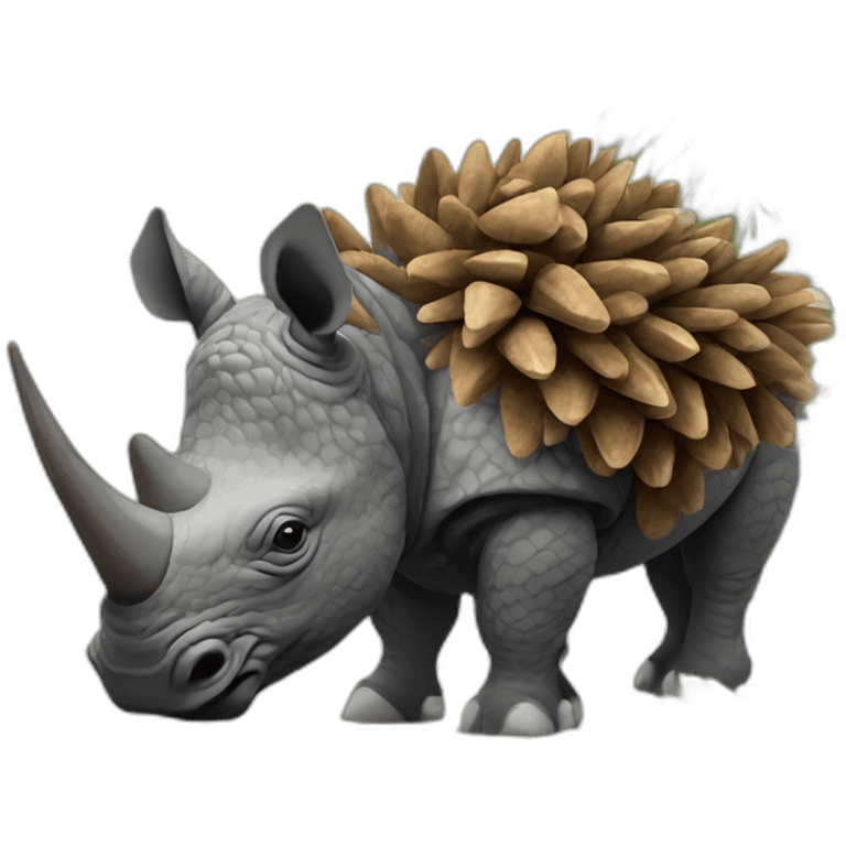 Pinecone rhino emoji