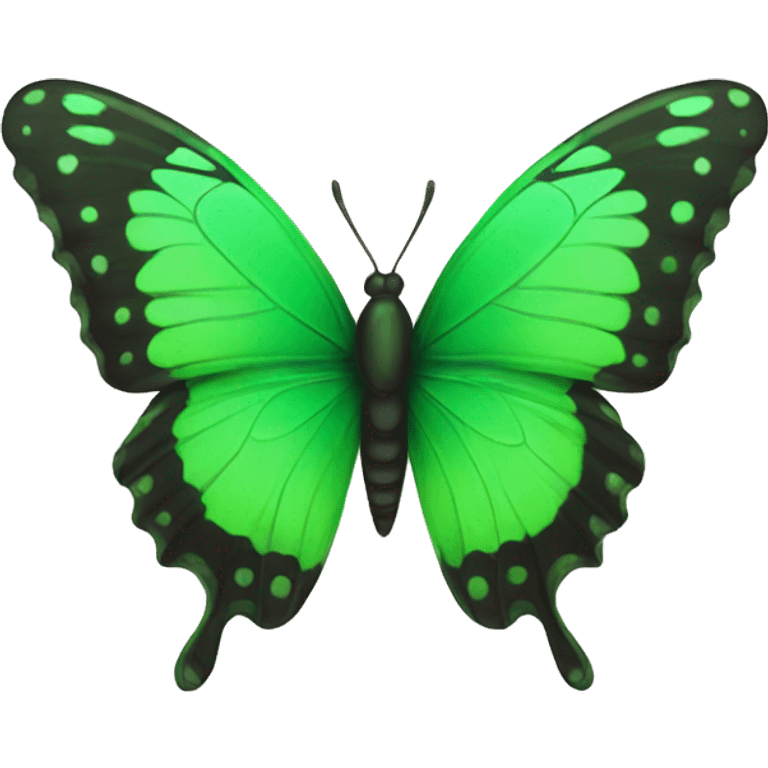 bright green butterfly emoji