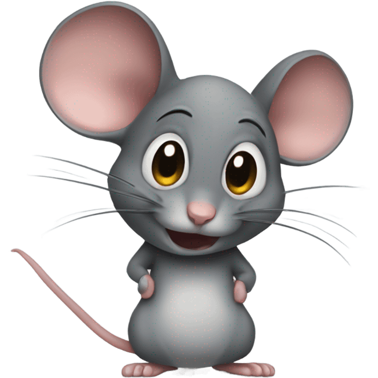 Mouse wearing a big hate emoji