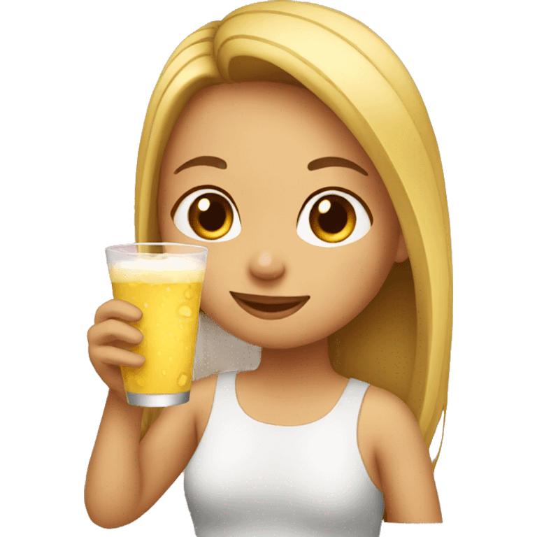 GIRL DRINKING emoji