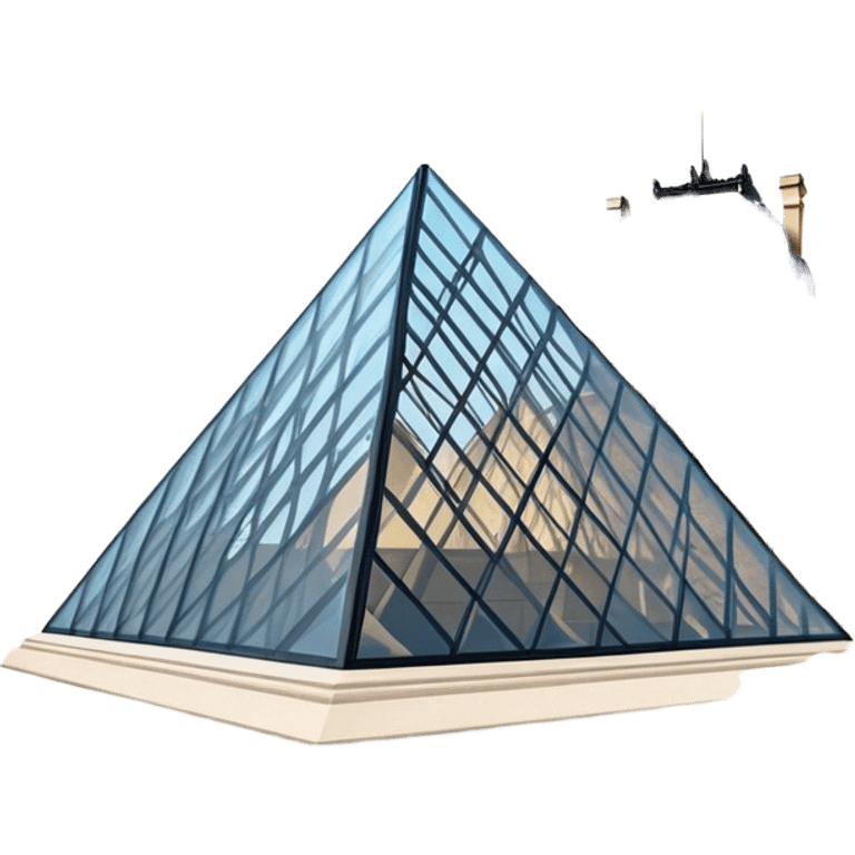 Cinematic Realistic Louvre Museum Landmark Emoji, depicted with the historic museum facade and glass pyramid rendered with lifelike detail and elegant, ambient lighting. emoji