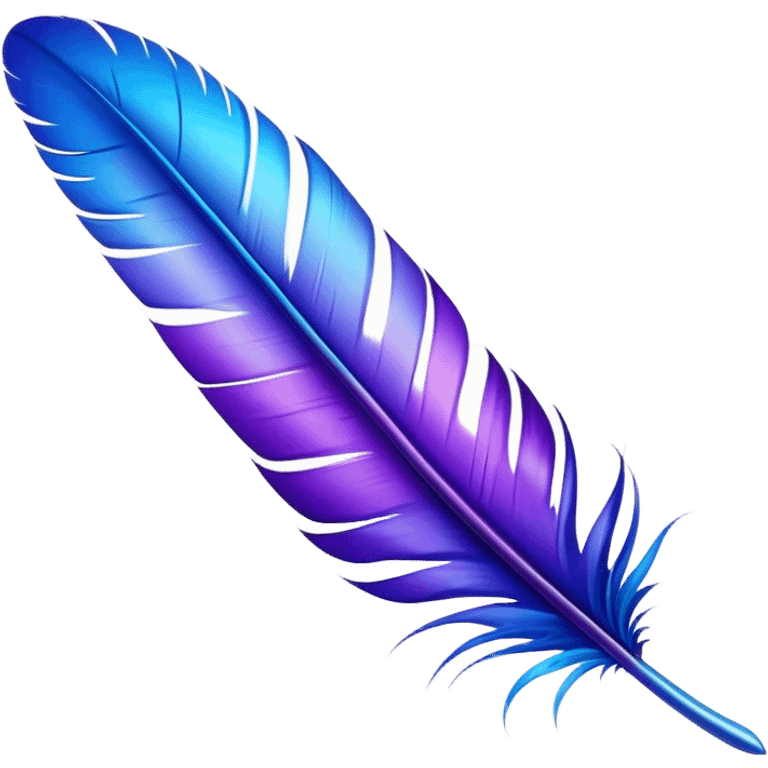 Blue Purple gradient feather emoji