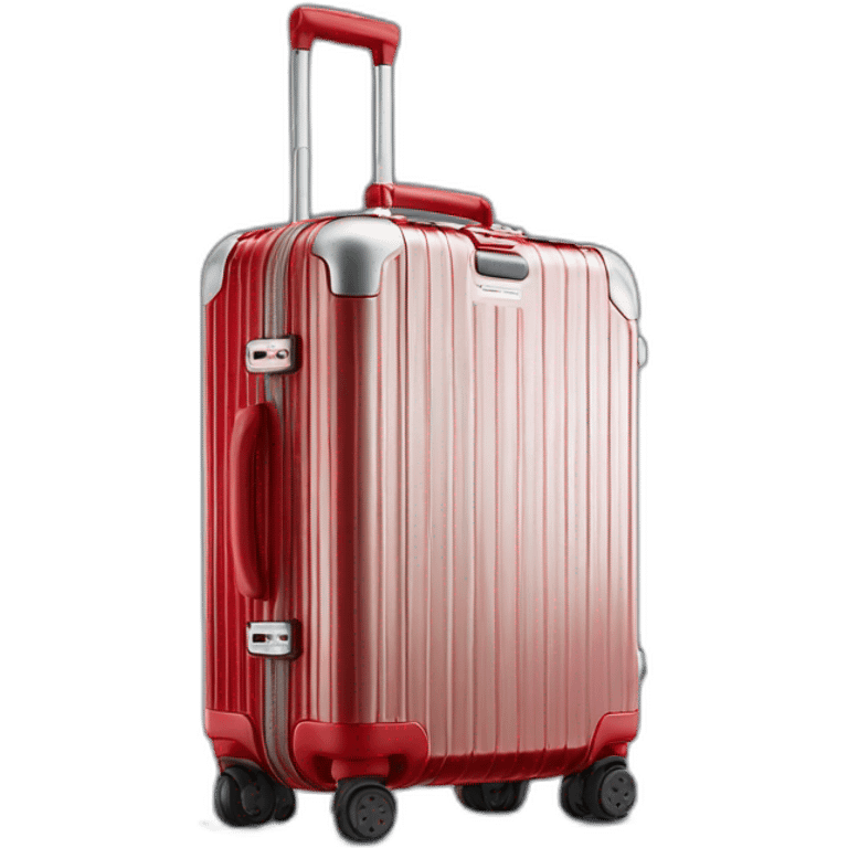 One Rimowa red Essential Cabin luggage emoji