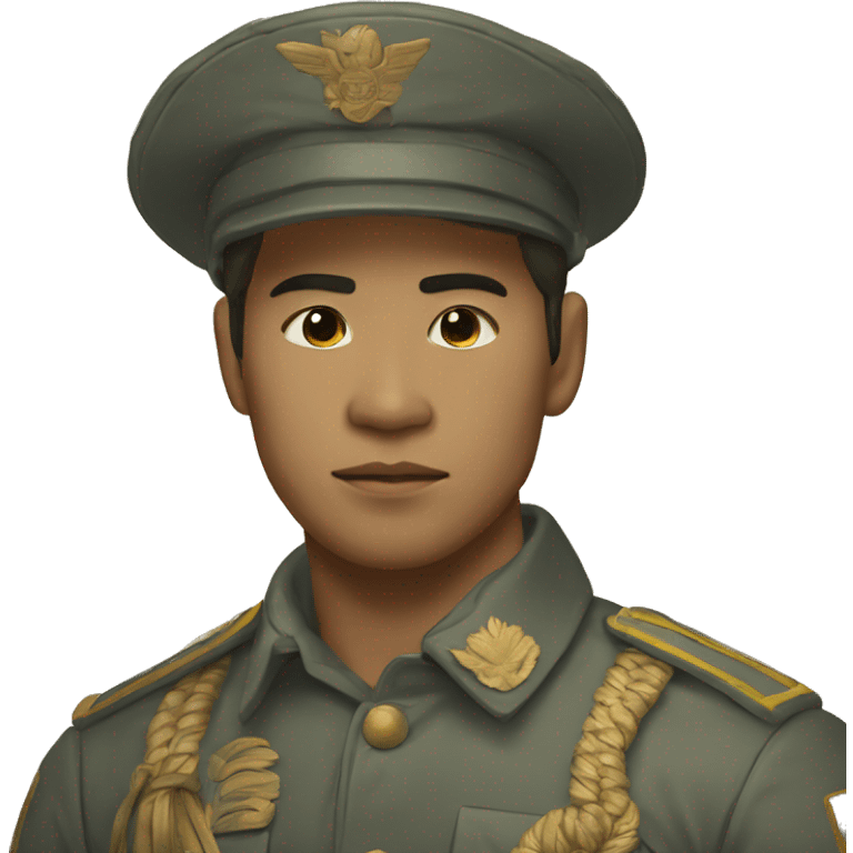 Philippine Soldier 1898 holding a bolo emoji