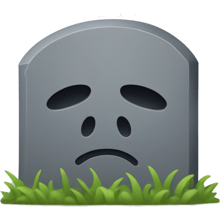 Tombstone with a sad face that says MONDAY emoji