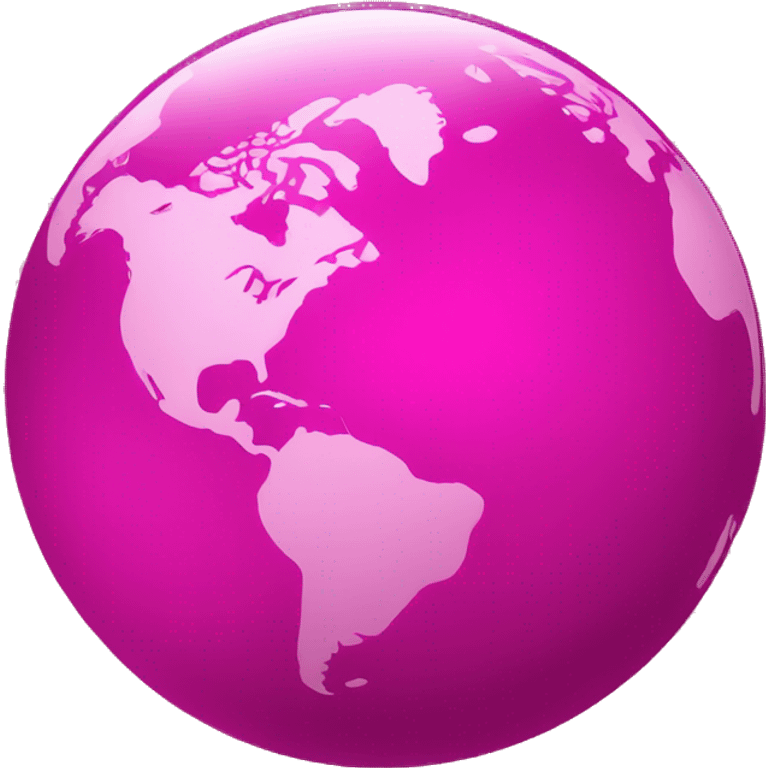 Hot pink round earth  emoji