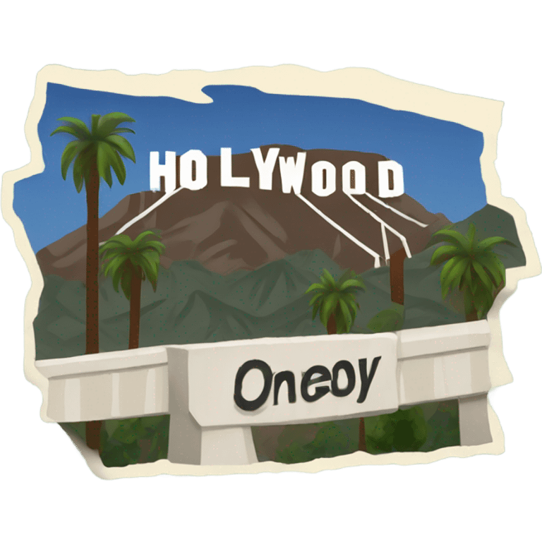 The Hollywood sign emoji