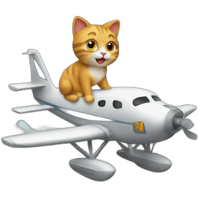 cat drive a plane emoji