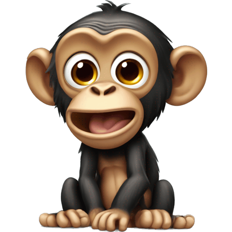 Chimpanzee farting emoji