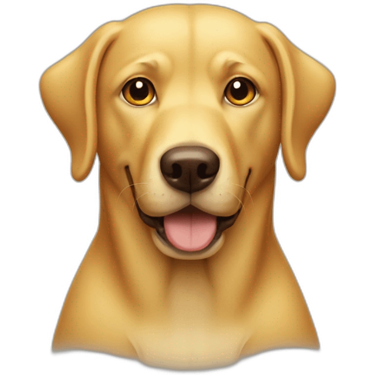 Yellow dog with brown nose emoji