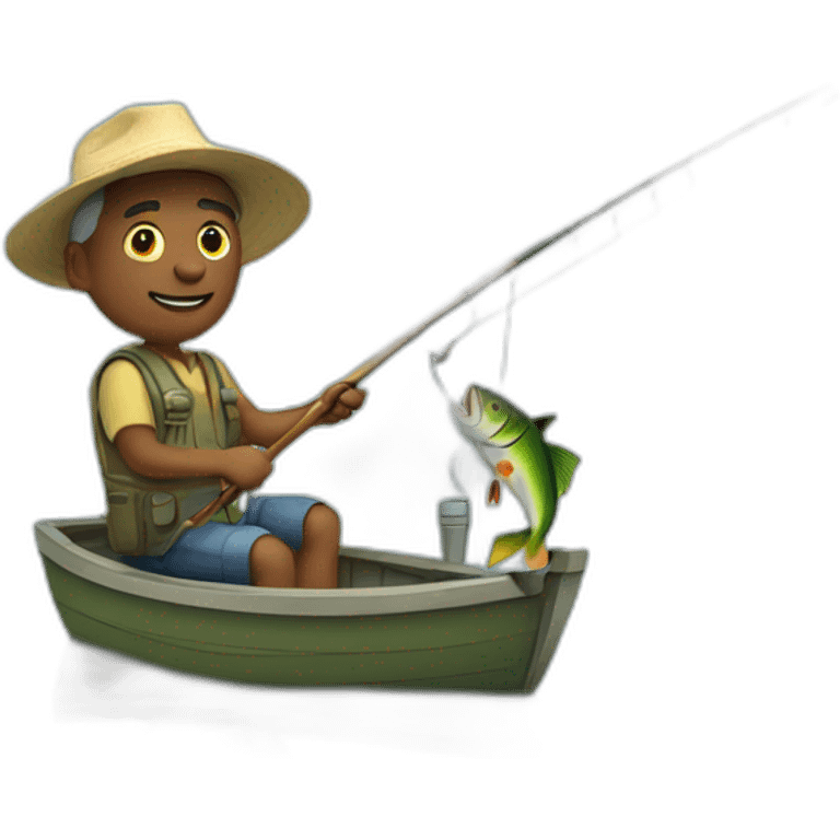 An man going fishing emoji