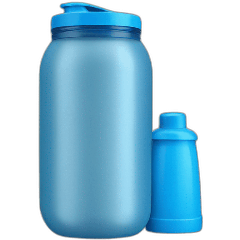 blue protein shaker bottle emoji