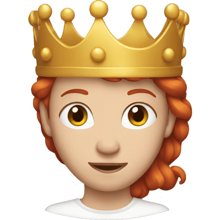 red hair with crown emoji