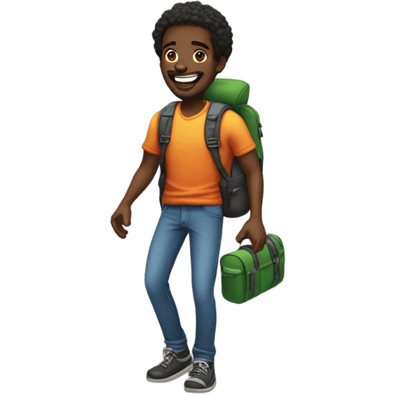 Black guy being ready to go funny  emoji