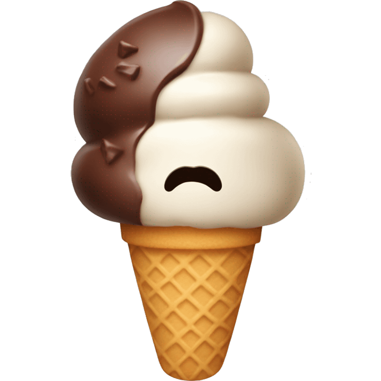 Ice cream chocolate emoji