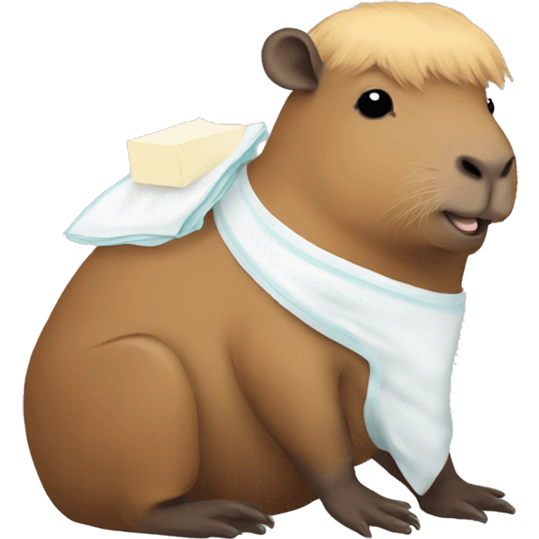 capybara with diaper emoji