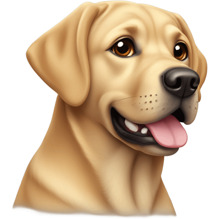 Labrador hellbraun großer Ast emoji