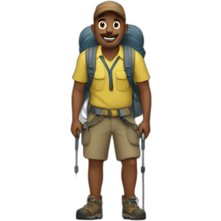 man is hiking emoji