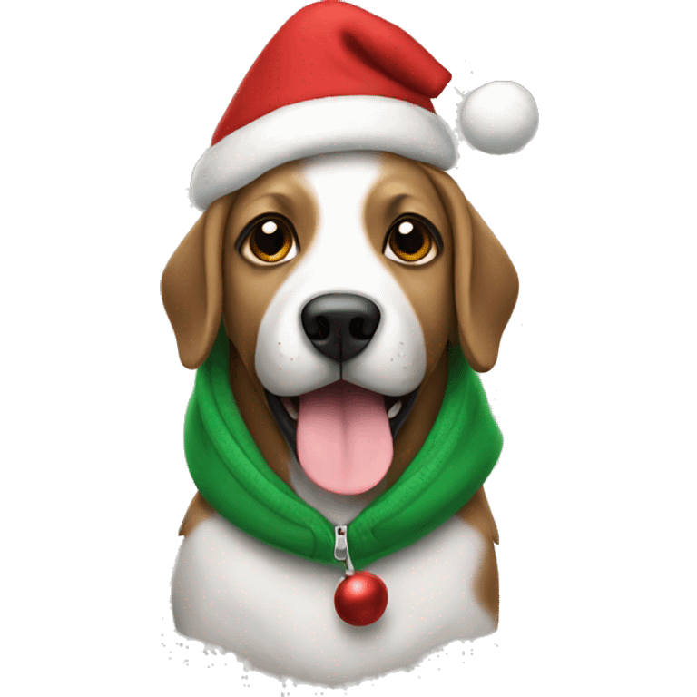 dog in a christmas hoodie emoji