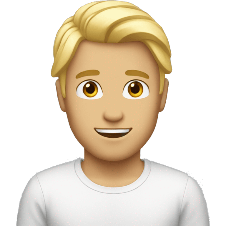 I need to generate a guy with blond hair  emoji