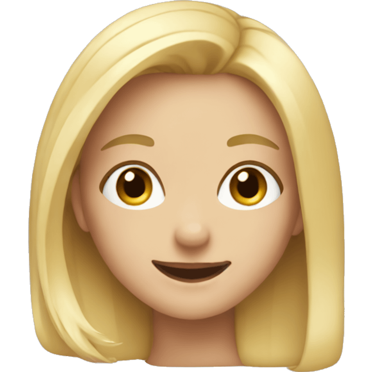 smiling girl with blonde hair emoji