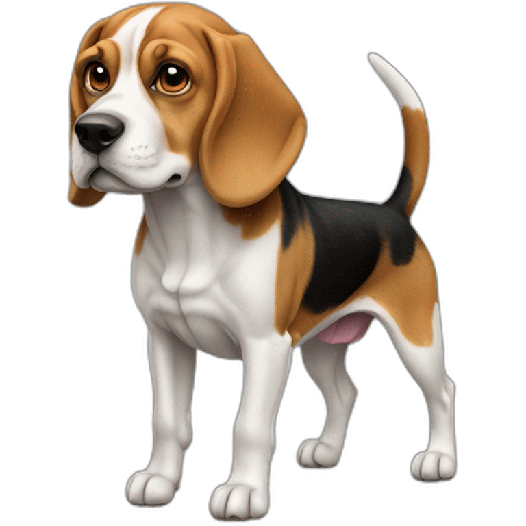 Dog Beagle anatomically-correct full-height emoji