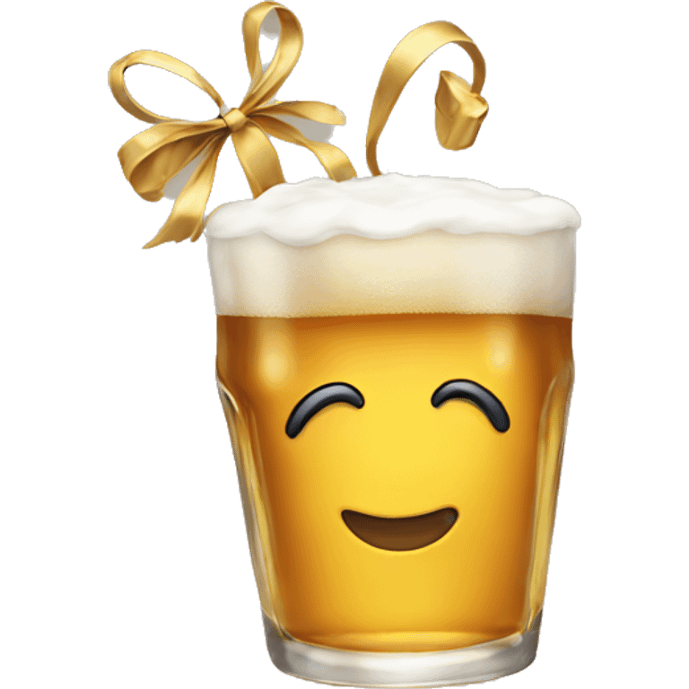 Cheers with bow on it  emoji