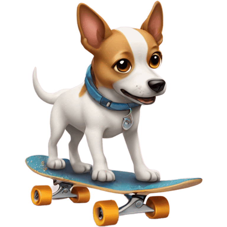 Dog on a skateboard  emoji