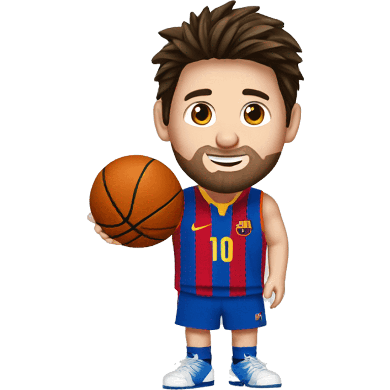 Messi joue du basket emoji