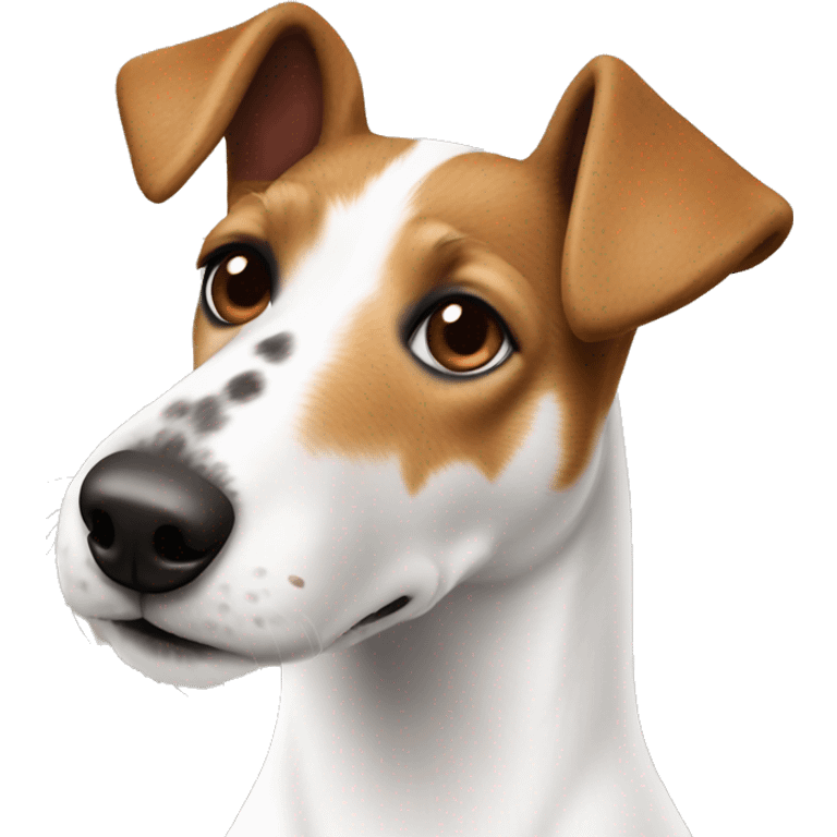 Smooth Fox Terrier white with brown stains emoji