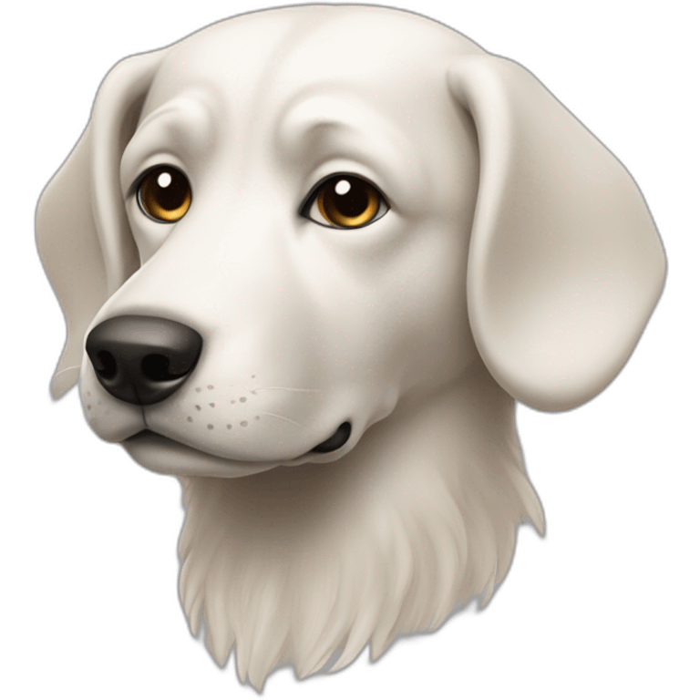 a dog dolichocephalic in profile emoji