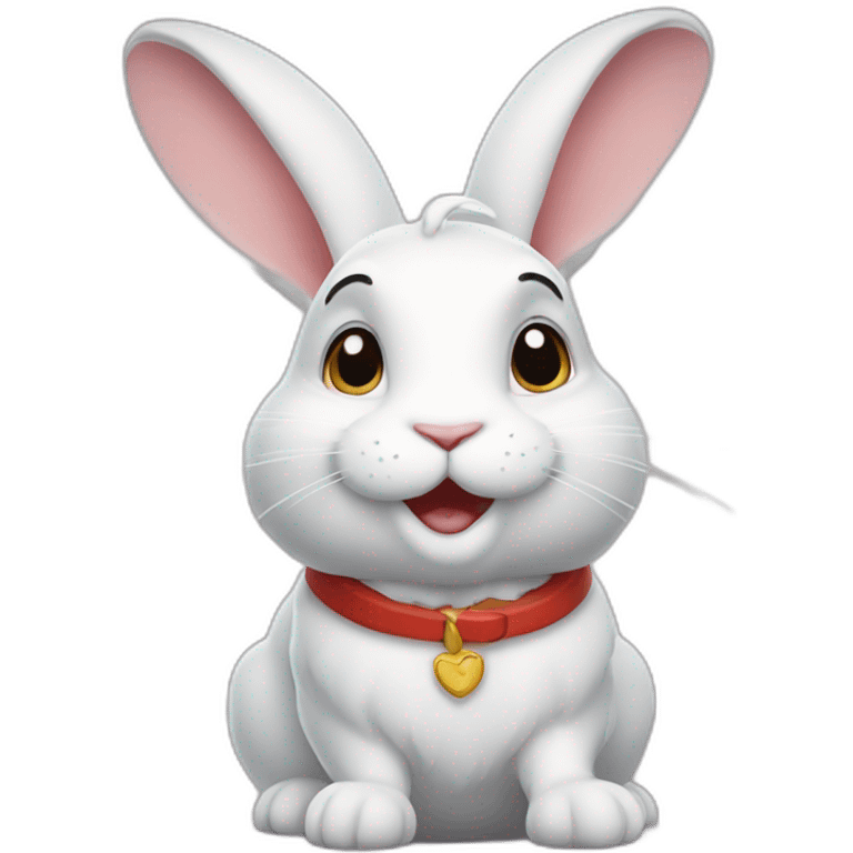 The White Rabbit from the cartoon secrets of pets emoji