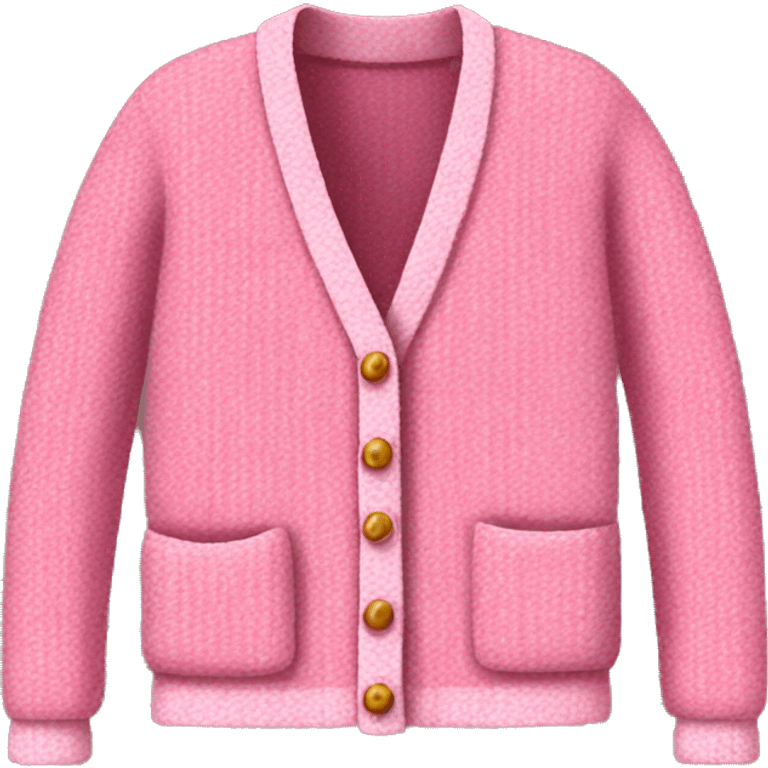 Pink tweed cardigan emoji