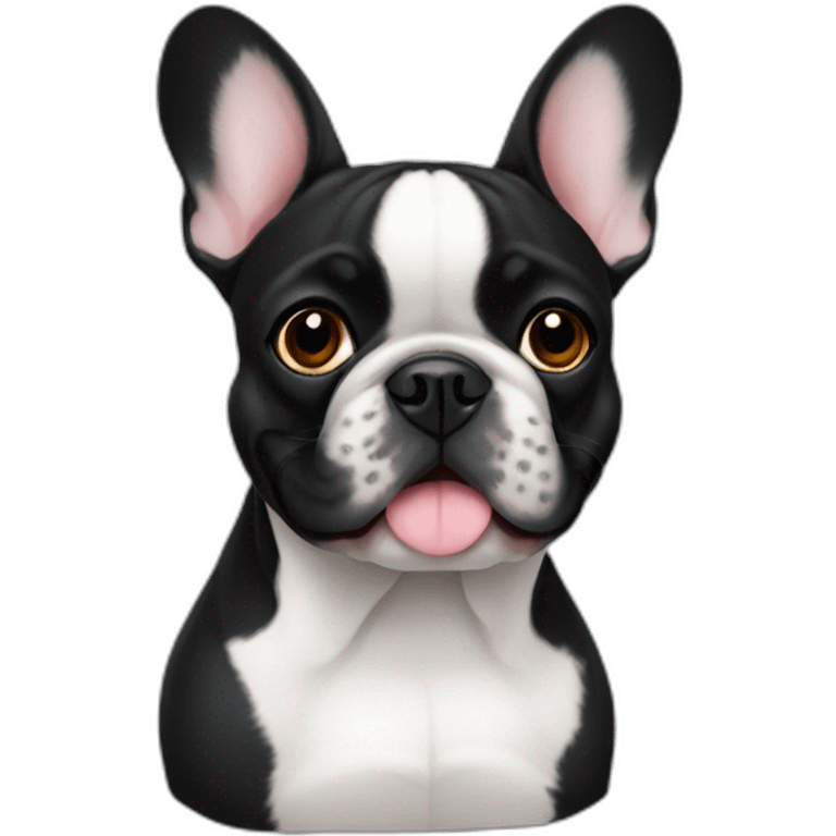 french bulldog black emoji