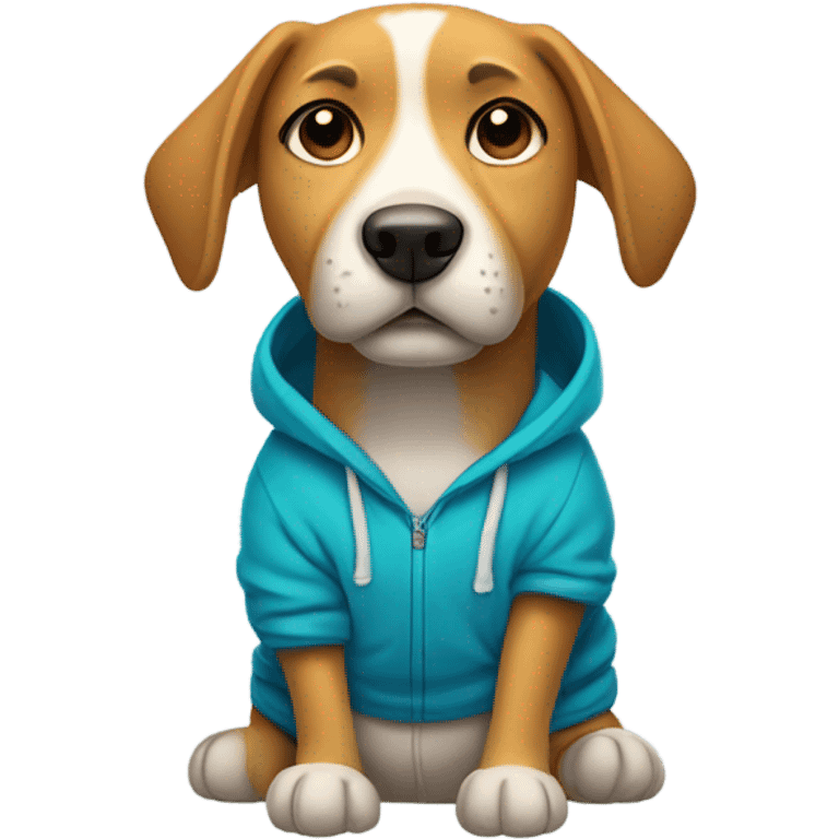 Dog with a hoodie emoji