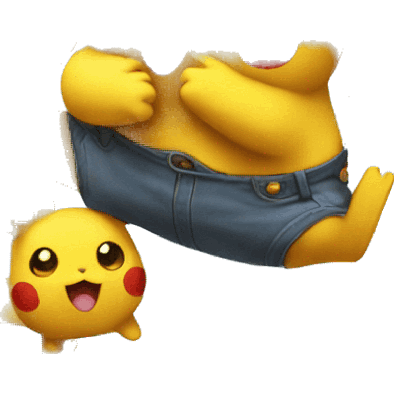 Pikachu con burbujas de expresiones  emoji