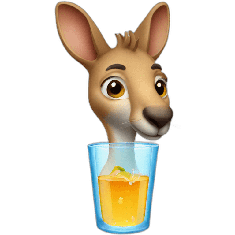 Kangaroo drink water emoji